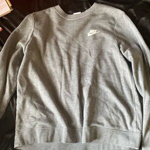 grey nike crewneck